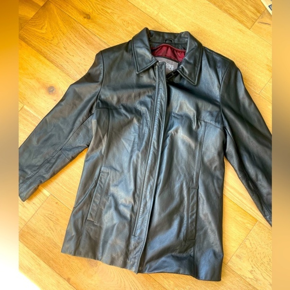 Wilsons leather black leather jacket womens medium